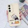 Case For Samsung Galaxy S22 S23+ S20 S21 Plus Ultra S 20 21 Cute Cat Owl Pattern Protective Liquid Square Silicone Case Bumpers For Samsung S23 Fundas