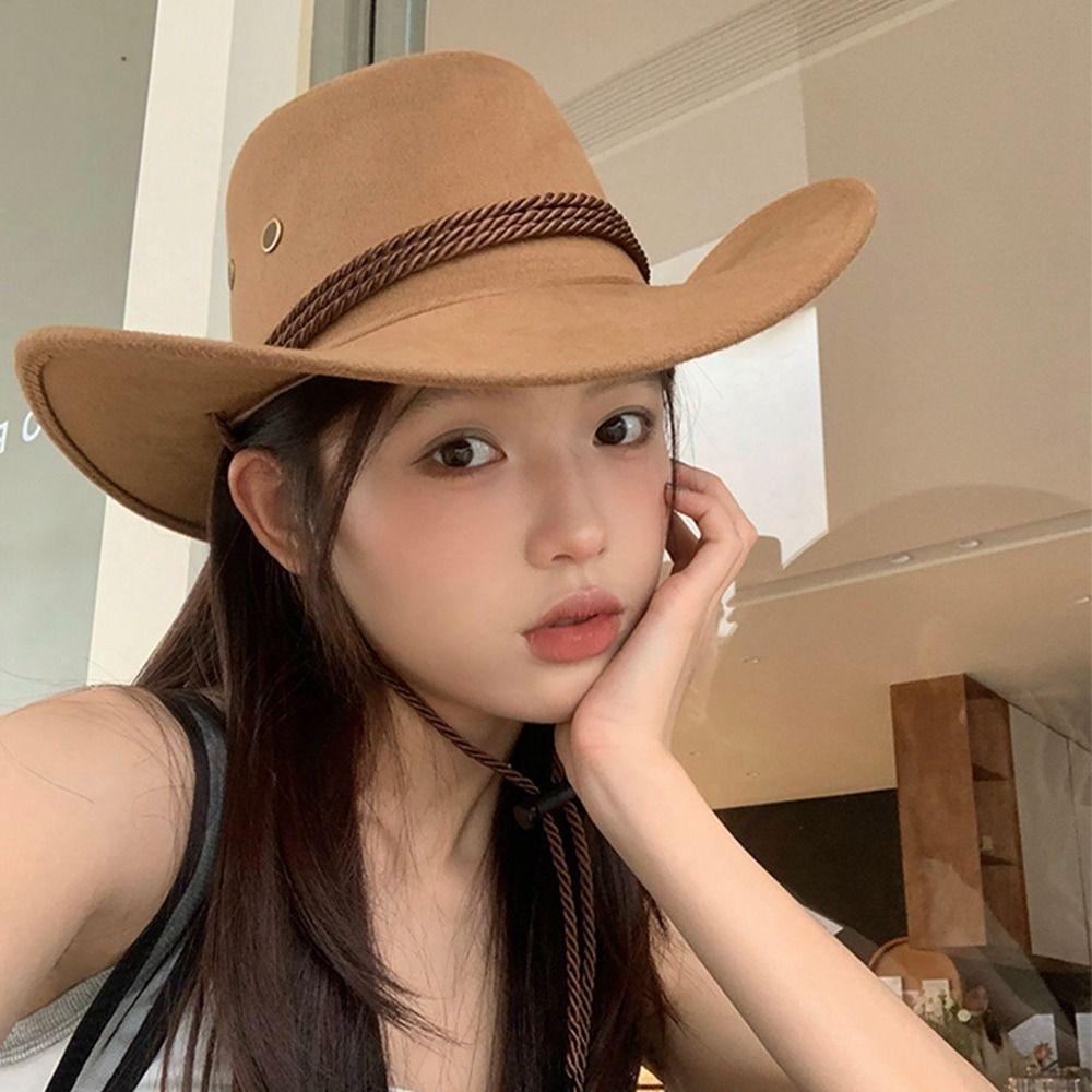 Beach Cap Summer Sun Hat Knight Hat Sunscreen Cap Elegant Western Cowboy Hat Woman/Female
