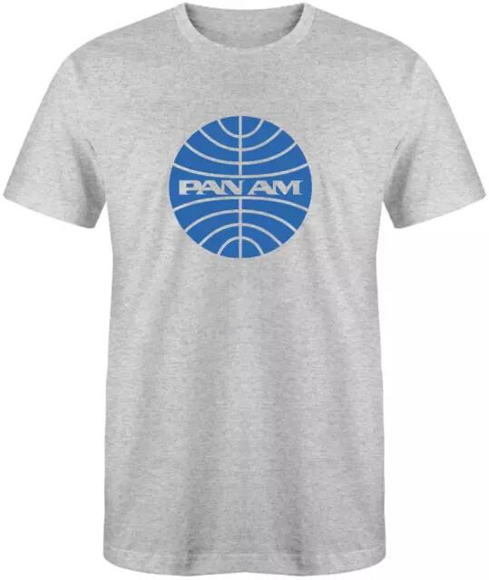 SALE Pan Am Airlines Vintage Light Grey T-Shirt Sizes S-5XL