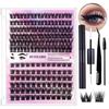 Diy Single Cluster False Eyelashes 126 Clusters Large Capacity Glue Tweezers Set Combination Eyelashes