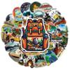 Forest Camping Stickers Cartoon Hiking Outdoor Scenery Decals for Laptop Luggage DIY Decoration 50pcs Set