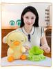 Adorable Yellow Duck Hoodie Plush Pillow and Earphone Hug Doll