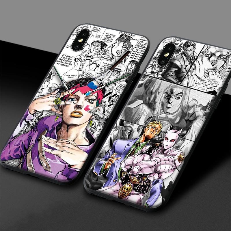 Мягкий силиконовый чехол для телефона JoJo's Bizarre Adventure с персонажем для iPhone 6s 7 8 Plus X XR XS 11 12 13 mini Pro Max