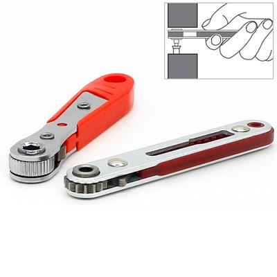 1 шт., мини-трещотка, шестигранный ключ Torx, двунаправленное управление для отвертки с одной/двумя головками, сверла, инструмент 1/4 дюйма(6,35)