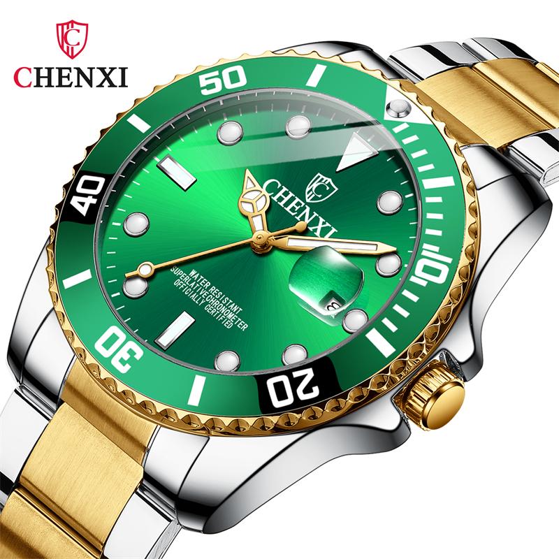 Chenxi 085 New Brand Mens Original Quartz Business Watch For Man 3bar Waterproof Luminous Full Stainless Steel Male Reloj Hombre