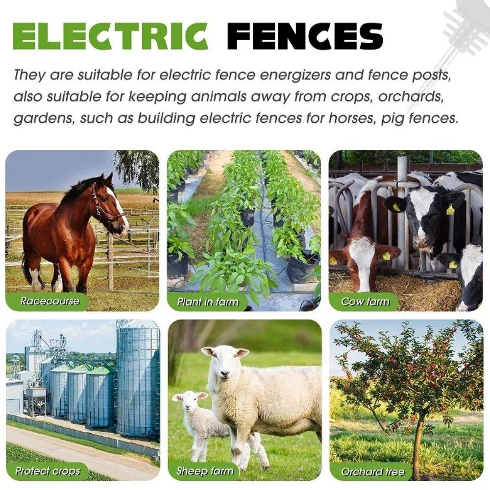 100Pcs Angled Slot Wood Post Screw Screw-In Electric Fencing Insulators  Electric Fence