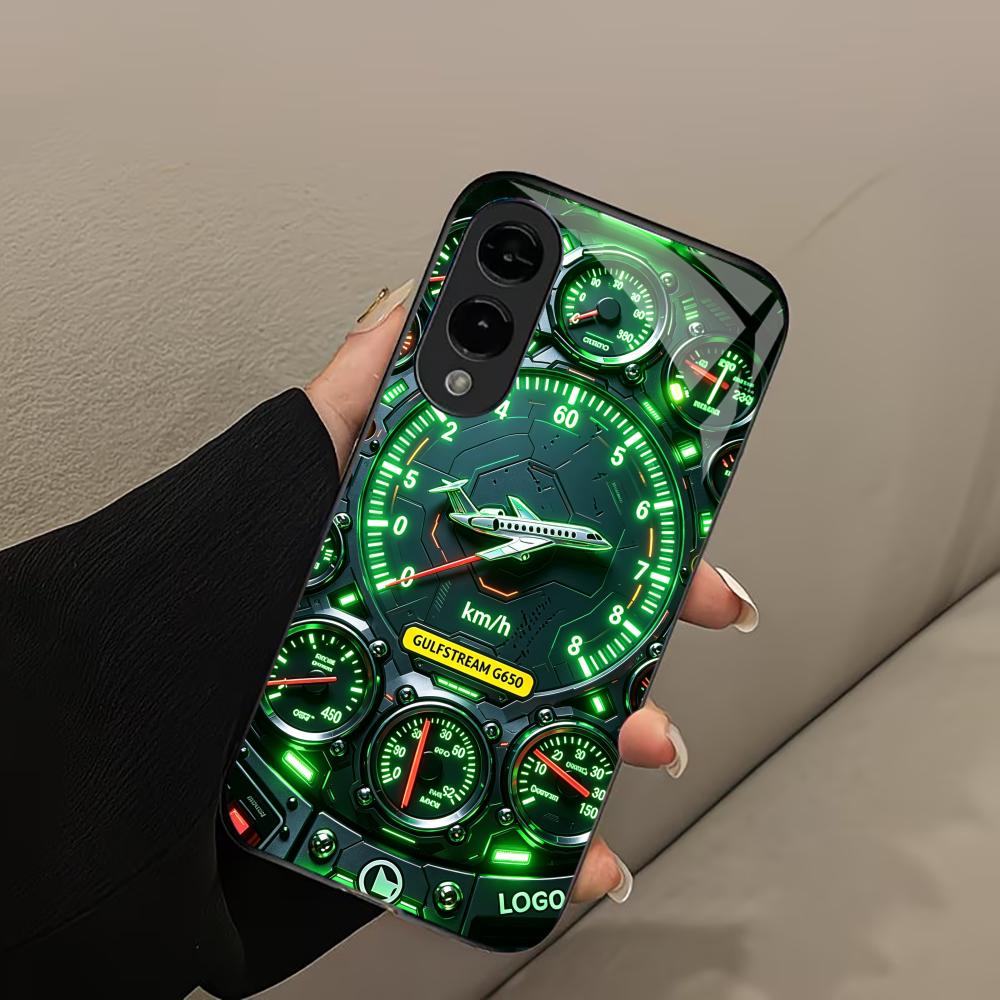 Modern Pilot Dashboard phone case s26 ultra case s25 ultra case glass for Samsung Galaxy S26 S25 S24 S23 S22 FE Ultra Plus
