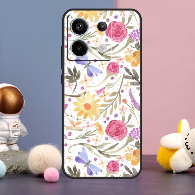 Чехол Стрекоза для Xiaomi Redmi Note 13 12 11 9 10 Pro 12S 11S 10S 9S Redmi 13 12 10C 12C 13C