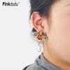 Insect Zinc Alloy Stud Earrings Vintage Plastic Drop Earring BOHO Rhinestone Jewelry PD2200