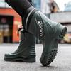 Сапоги из непромокаемого материала мужские для рыбалки на море нескользящие водонепроницаемые ботинки среднего размера с резиновыми ботинками и резиновыми ботинками