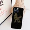 Мультяшный чехол для телефона с пуделем Для iPhone 16 Pro Max 14 13 12 11 15 17 Pro Max mini 15 16 Plus 16e Задняя крышка