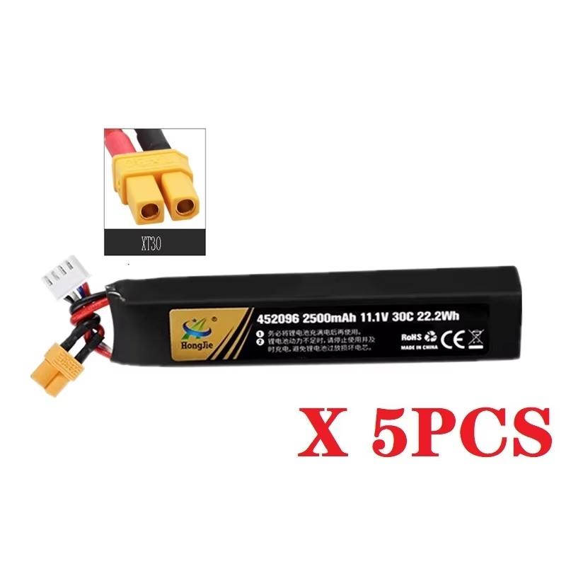 Водяной пистолет Airsoft 11.1V 3S 2500mAh 30C 452096 LiPo Аккумулятор с разъемом T/Tamiya/XT30 для страйкбольного пистолета с шариками, электрических игрушек, запчасти