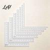 Precise Card Making Accessories 7Pcs/Set Acrylic L-Shaped Positioning Ruler Tool with Centimeter Scale 7 Scale Sizes Square Ruler for Making,