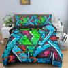 Комплект постельного белья с рисунком НЛО, таинственный инопланетянин, 3D-принт, полиэстер, одеяла размера «king size» для детей, мальчиков, девочек, подростков, комплекты постельного белья