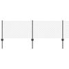 Chain Link Fence with Posts 10 x 0.6 m (W x H)