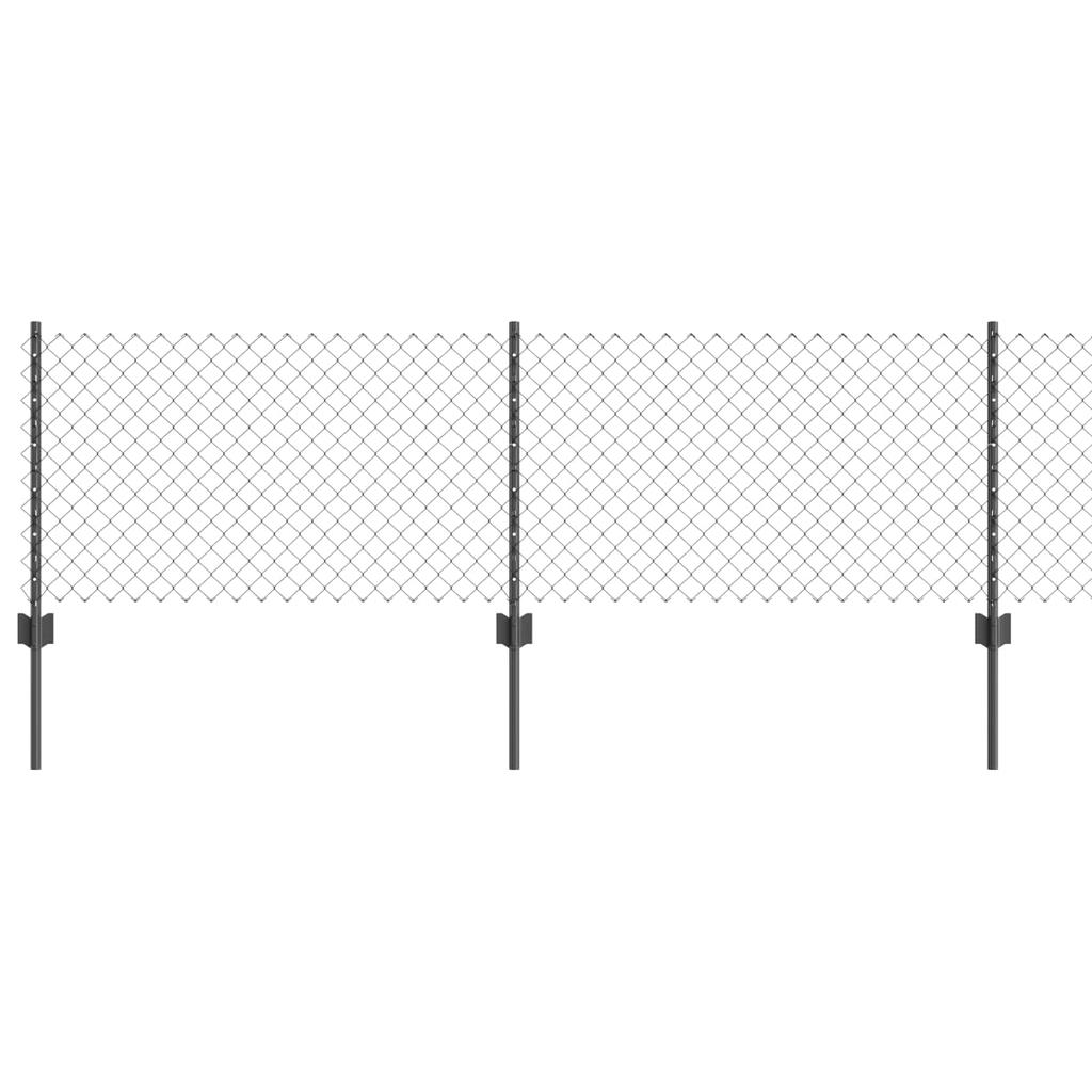 Chain Link Fence with Posts 10 x 0.6 m (W x H)