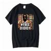Бесплатная футболка Diddy Freediddy P Рэпер Винтажная стирка Унисекс Дизайнерская одежда Мода Графический Универсальный Стильный Эластичные Топы