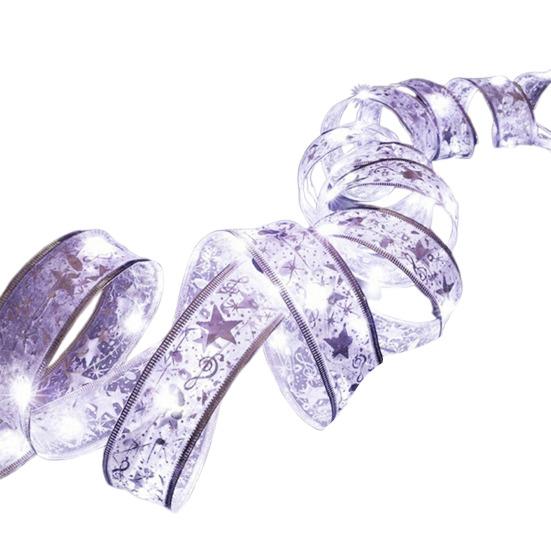 Рождественская лента-гирлянда, водонепроницаемая, гибкая конструкция, мягкое свечение, питание от батареек, светодиодная гирлянда для помещений/улицы