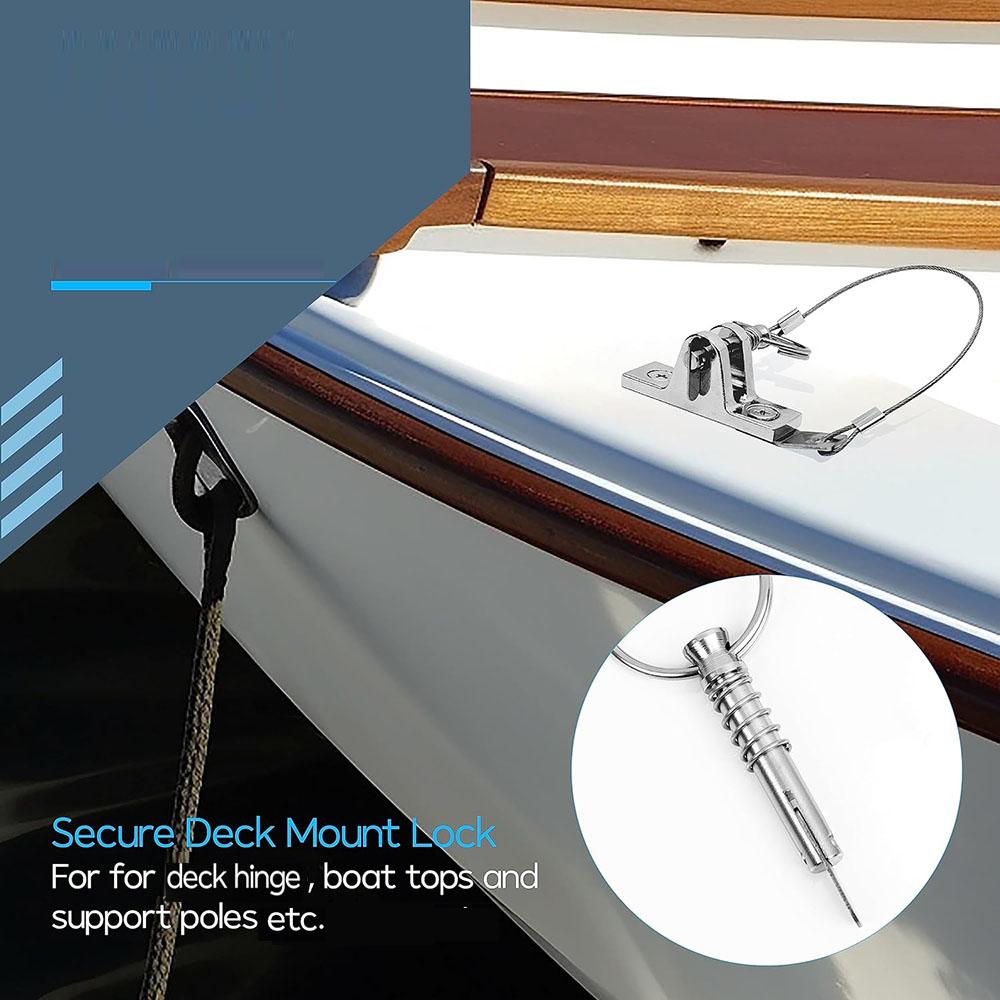 4x Быстросъемные штифты из нержавеющей стали 316 для лодочного тента Бимини, быстросъемный штифт 1/4