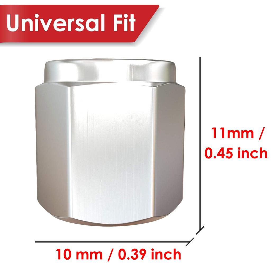 Латунь (8 шт) Колпачки ниппелей шин Серебристые Премиум Металл Резиновое уплотнение Ниппель шины