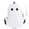 Harajuku Style Students Book Bag Pu Leather Shoulder Bag Portable Ghost Backpack  Travel
