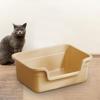 Cat Litter Box, Toilet Sand U Shape Lowered Front Bedpan, Easy To Clean for Small and Large