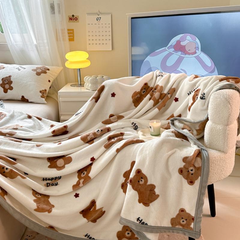 Бархатное одеяло, приятное для кожи, мягкое постельное белье в клетку, одеяла в мультяшном стиле, простыня для взрослых и детей, манта (Нет наволочки)