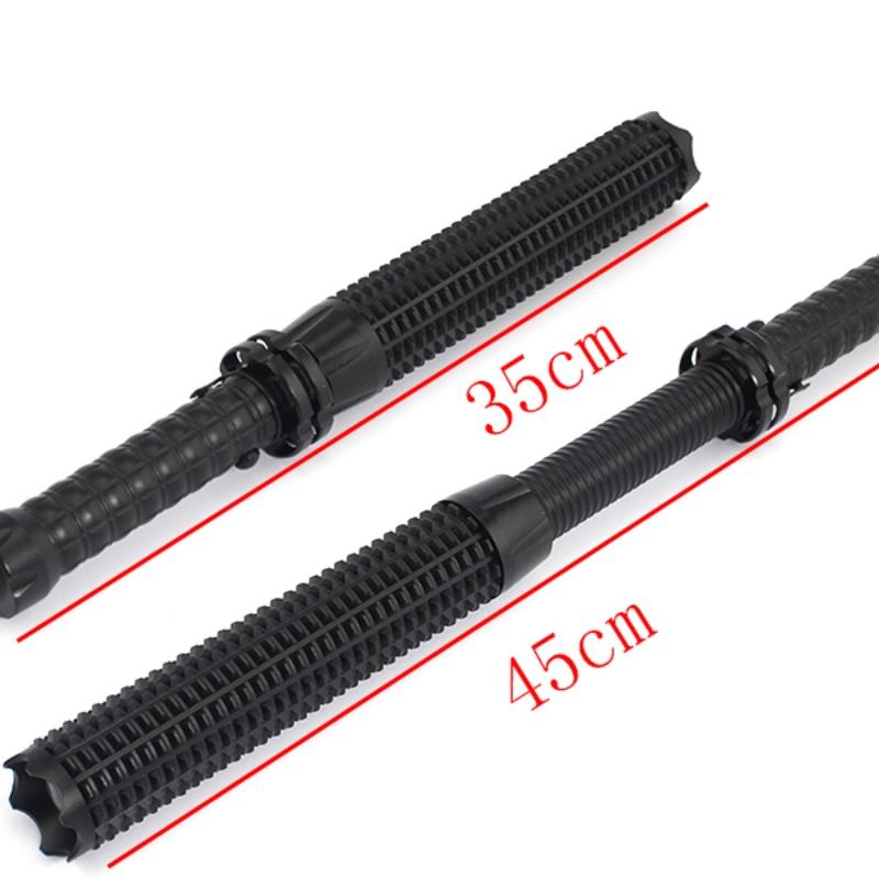 Telescopic Zoom Flashlight Self Defense Super Bright Flashlight With Knurled Handle