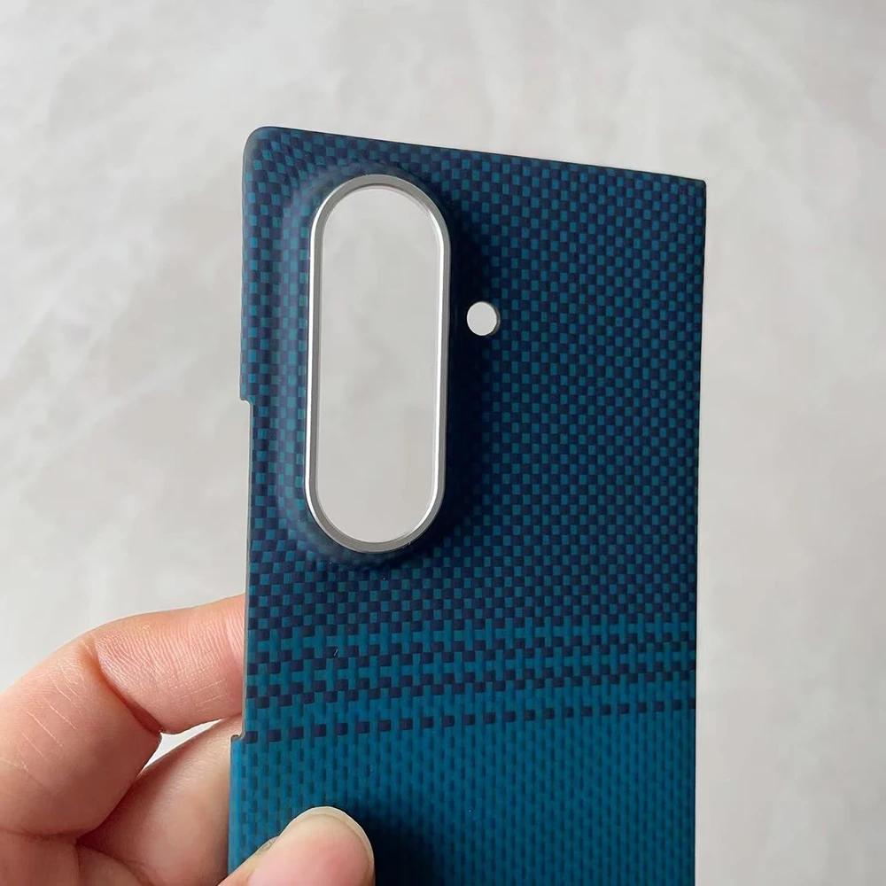 Ультралегкий тонкий чехол-скин из арамидной углеродной ткани 1500D для Samsung Galaxy Z Fold 7 6, с магнитной беспроводной зарядкой, противоударный