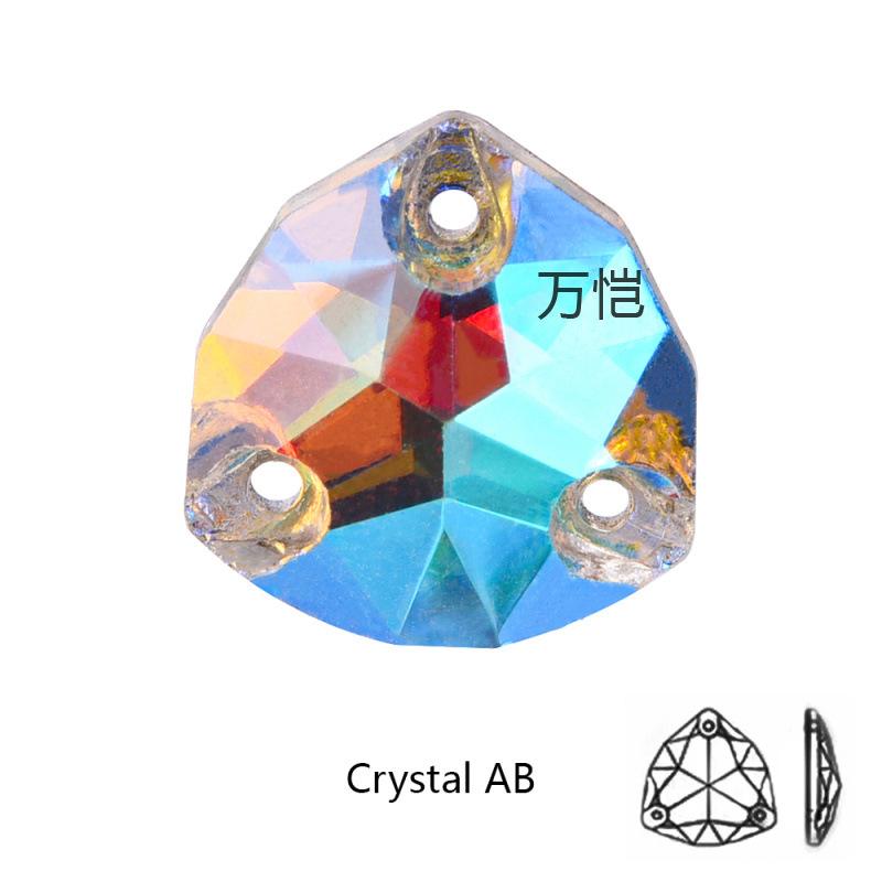 Стеклянная дрель с плоским дном для ручного шва, белая, Ab, двойное отверстие, капля воды, конский глаз, спутниковая плоская пряжка, сделай сам, ювелирные изделия, аксессуары для багажа, стразы