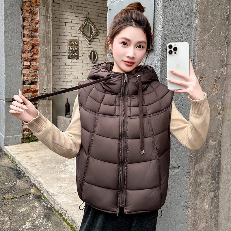 Autumn and winter new women's casual down cotton vest women's short versatile thickened vest jacket tide