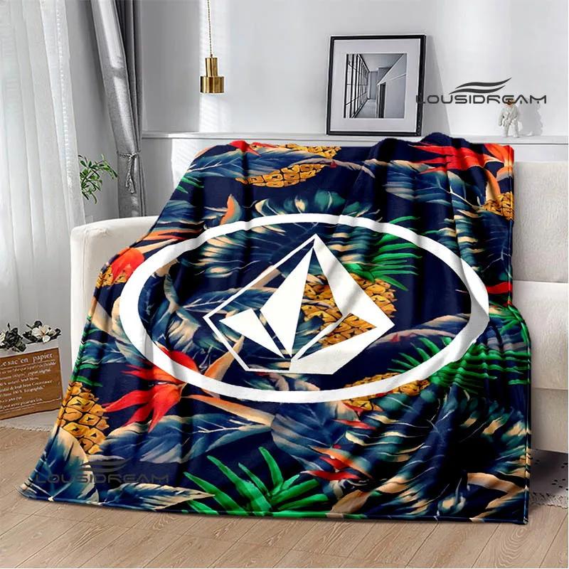 Пледы с принтом V-VOLCOM Фланец Теплый плед мягкий и удобный для дома, путешествий, кровати, пикника, подарок на день рождения