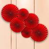 6Pcs Round Origami Fan Paper Fan Chinese Style Fan Flower New 3D Paper Fan Flower  Wall Decor