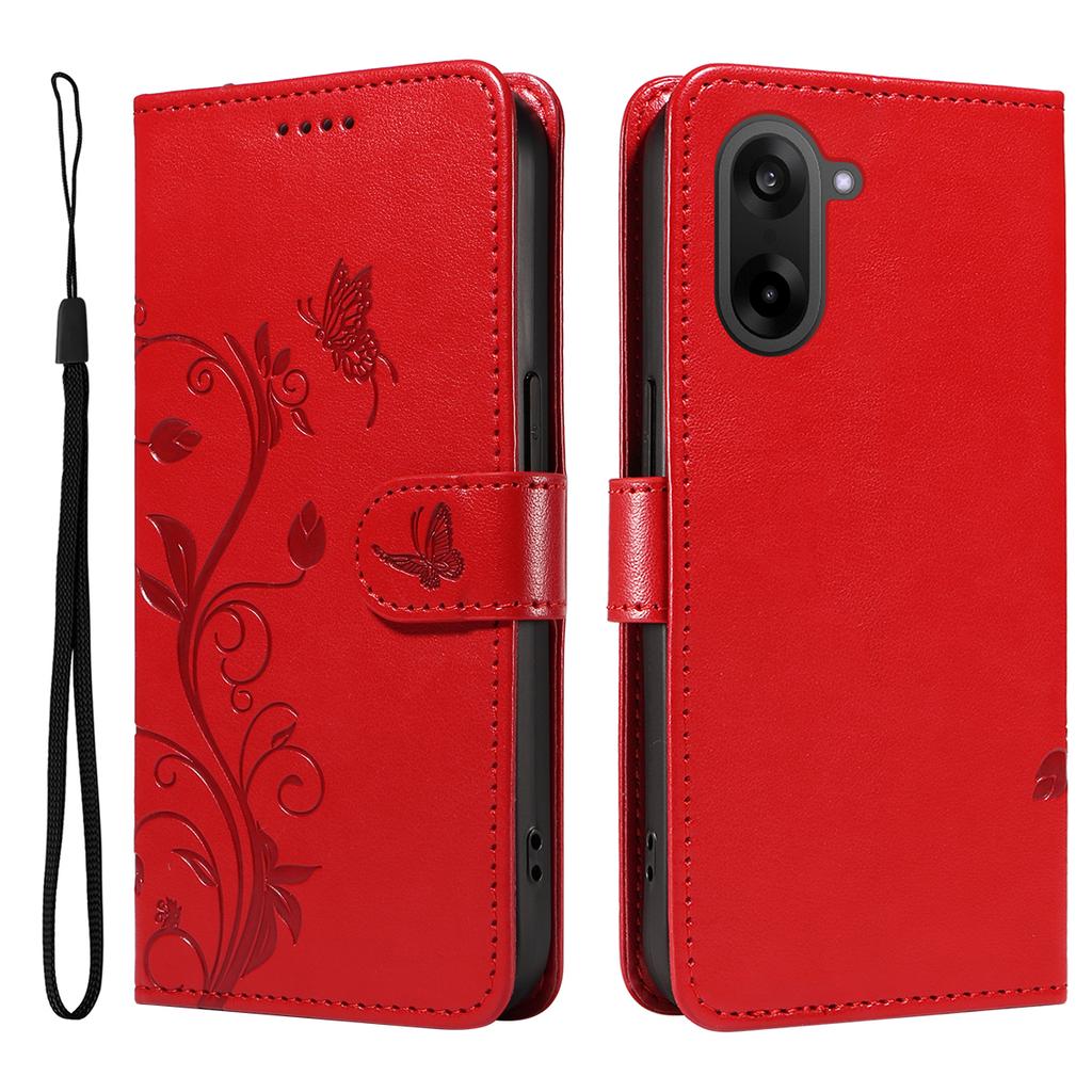 Для OnePlus Nord CE5 5G/OnePlus Ace 5 Racing 5G Чехлы из ПУ кожи с цветочным узором Кошелек-подставка Чехол для телефона с ремешком