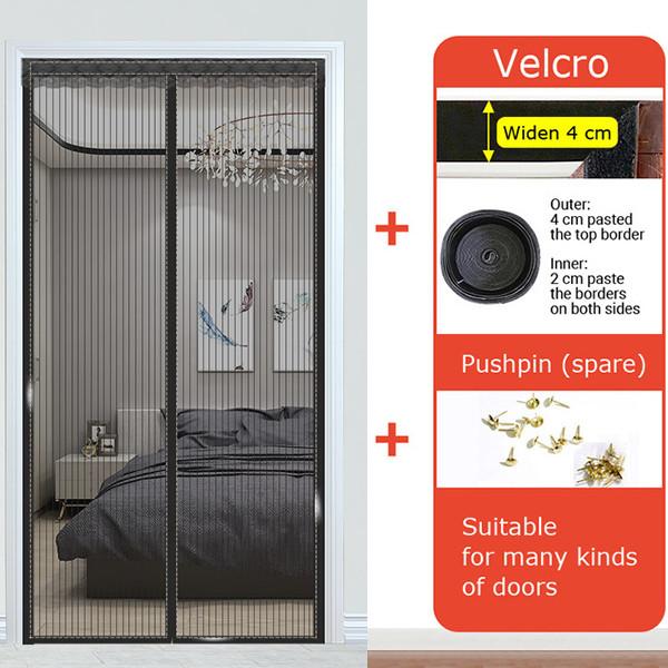 Magnetic Door Screen Summer Mosquito Net Curtain Fly Insect Automatic Closing Invisible Mesh Curtain For Kitchen Indoor Living Room