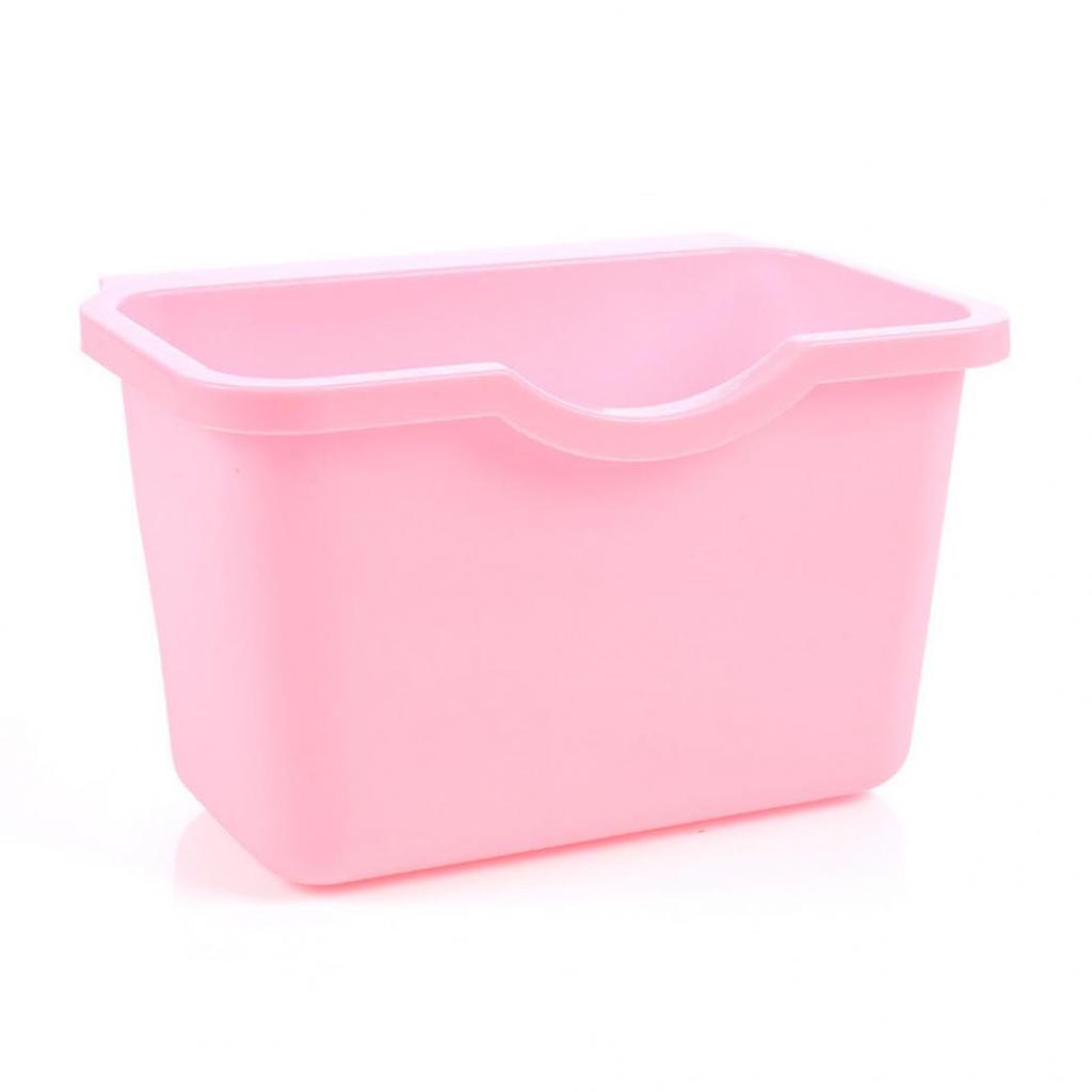 Kitchen Cabinet Door Plastic Basket Hanging Trash Can Waste Bin Garbage Bowl Box