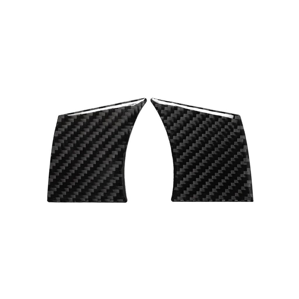 2Pcs Carbon Fiber Steering Wheel Button Cover Trim For Nissan 350Z 2006-2009