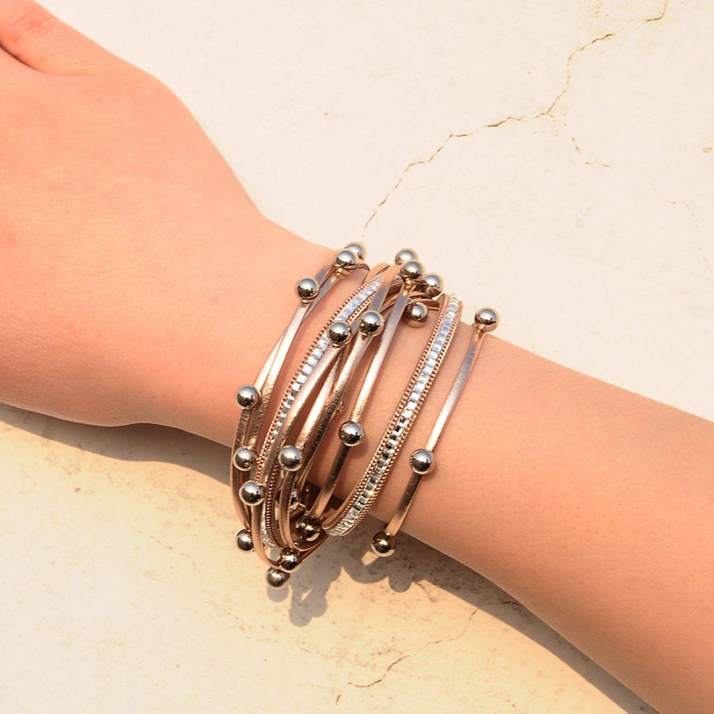 Двухкруговой кожаный браслет с бусинами, многослойный кожаный браслет, модный женский браслет с магнитной застежкой и бриллиантами, ювелирные изделия