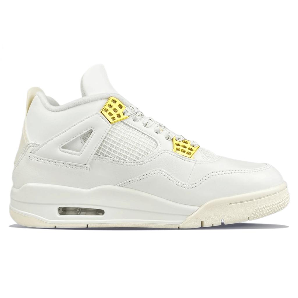 Jordan Air Jordan 4 износостойкие кроссовки средней высоты винтажные баскетбольные женские Белые Розовые AQ9129-170(Команда401-)