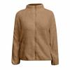 Ladies Casual Fashion New Zipper Sweater Women's Double-sided Velvet Solid Color  Warm High Collar Jacket