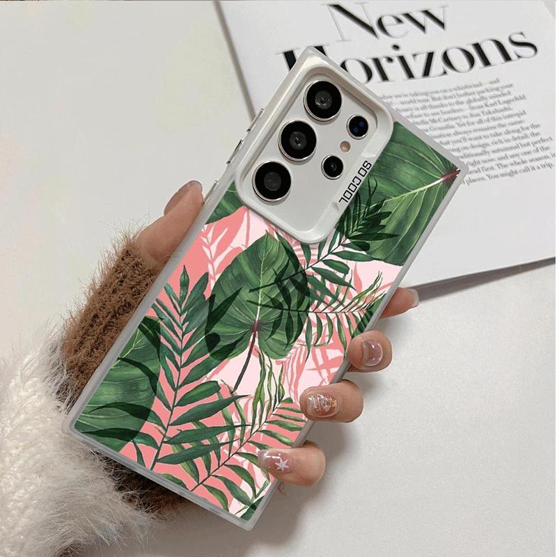 Summer Plants Green Leaf Shockproof Phone Case for Samsung Galaxy S26 Edge S25 Ultra S24 FE S23 Plus S21 Cover Anti Fall Fundas