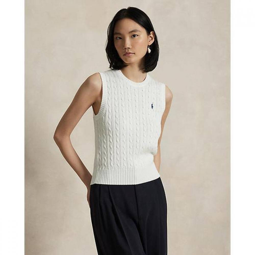 Polo Ralph Lauren Женский хлопковый вязаный спицами жилет wmpoSwenc021229100