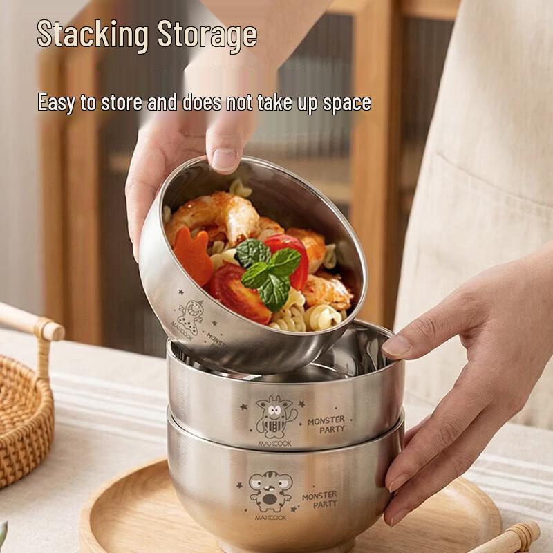 Mei Chu 316L Нержавеющая сталь Изолированная детская миска Ditto
