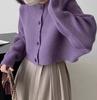 Knitted cardigan for women wearing new lazy wind round neck loose bat sleeve versatile casual autumn and winter coat for women
