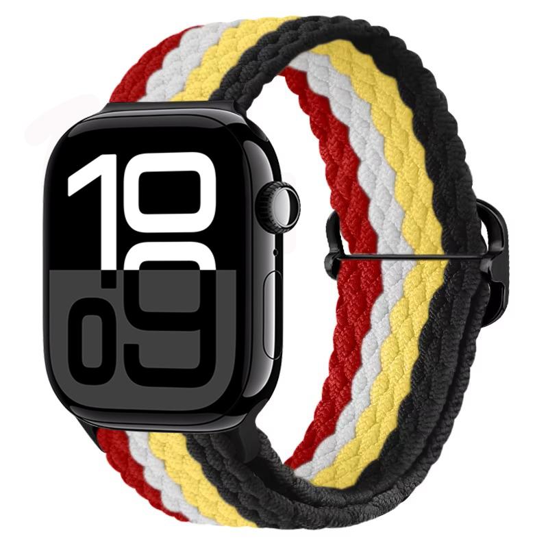 Нейлоновый плетеный ремешок-петля для Apple Watch Ultra/2 49 мм 10 9 8 7 46 мм 45 мм 41 мм 6 5 4 SE 44 мм 40 мм Эластичный ремешок для iWatch 3 42 мм
