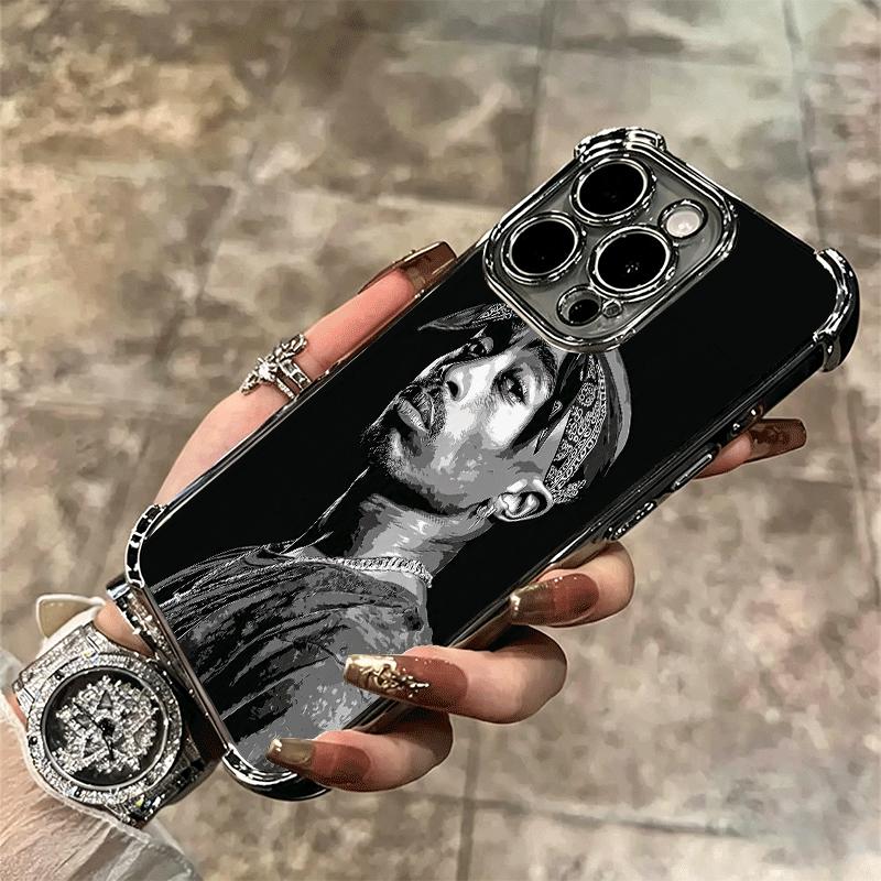 Рэпер 2pac Певец Тупак Мягкий Чехол Для Телефона Для iPhone 15 16 17 Air 14 Pro Max 16E Plus 13 12 Mini Покрытие Противоударный Fundas