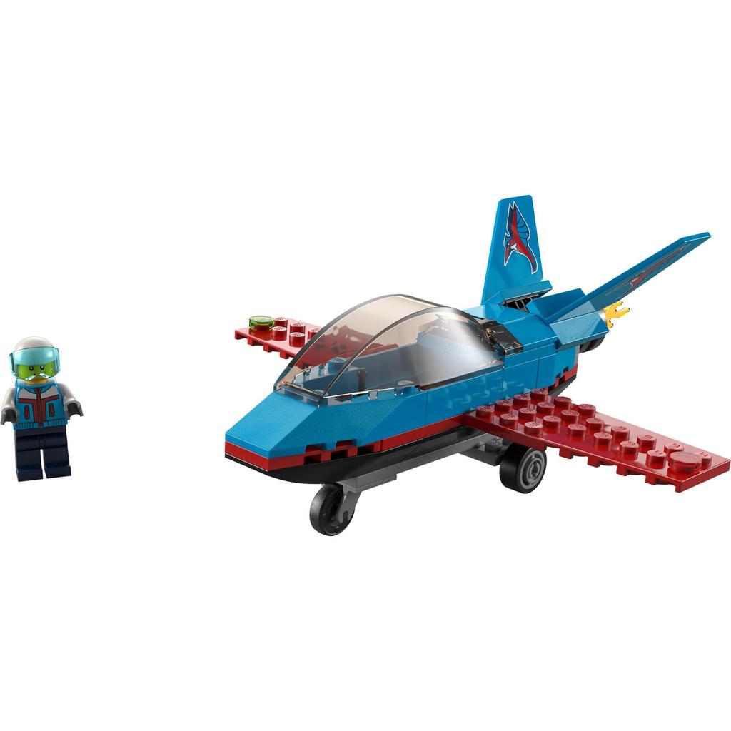 LEGO City Трюковой самолет 60323, подарок из игрушечных блоков для мальчиков и девочек от 5 лет и старше.