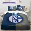Schalke  logo Bedding Quilt Set Quilt Cover Pillowcase Home Decoration Birthday Gift (1 * duvet cover + 2 * pillowcase, without core)