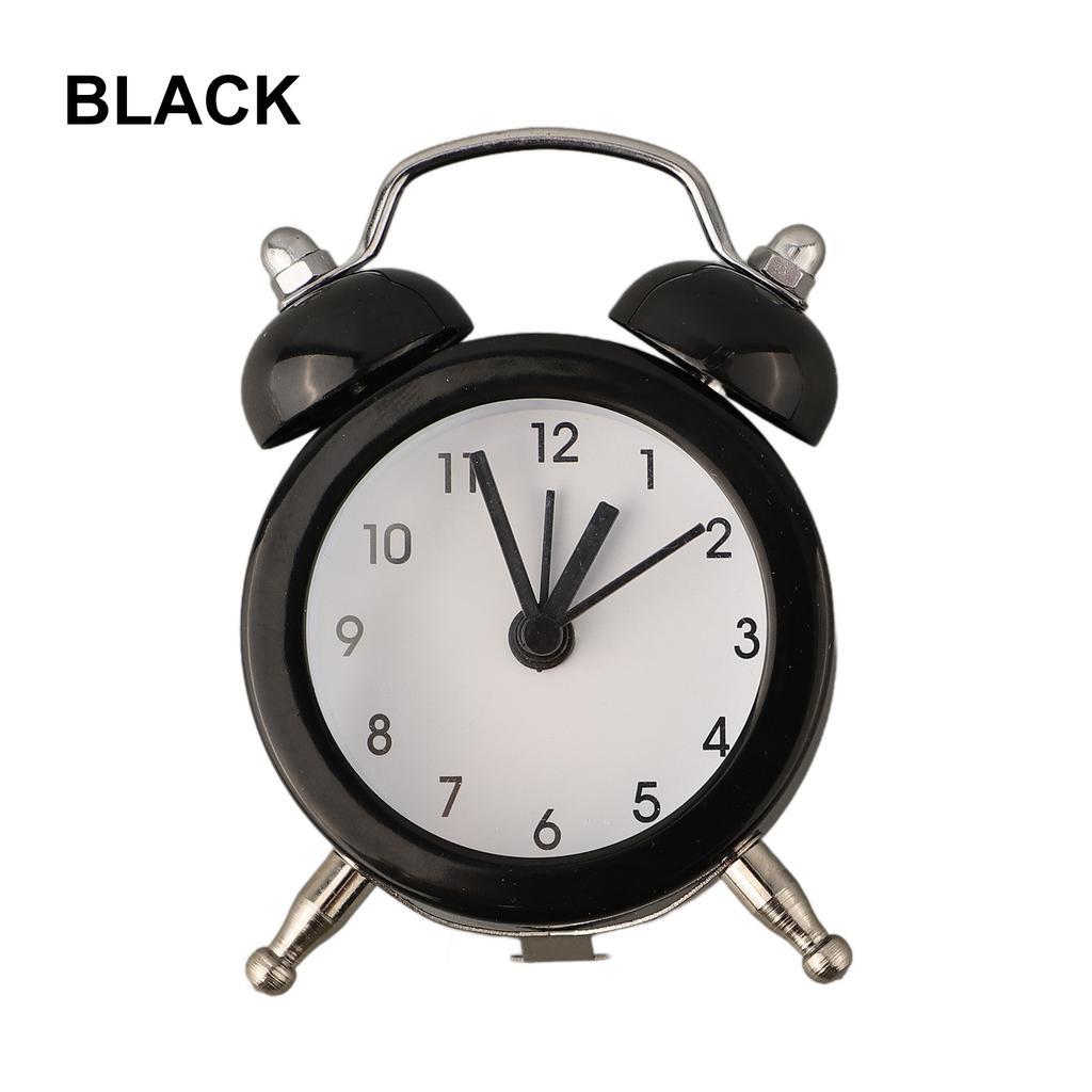 Classic Metal Material Double Bell Alarm Clock Rural Small Fresh Desktop Alarm Clock Event Holiday Small Gifts Desk Home Decor