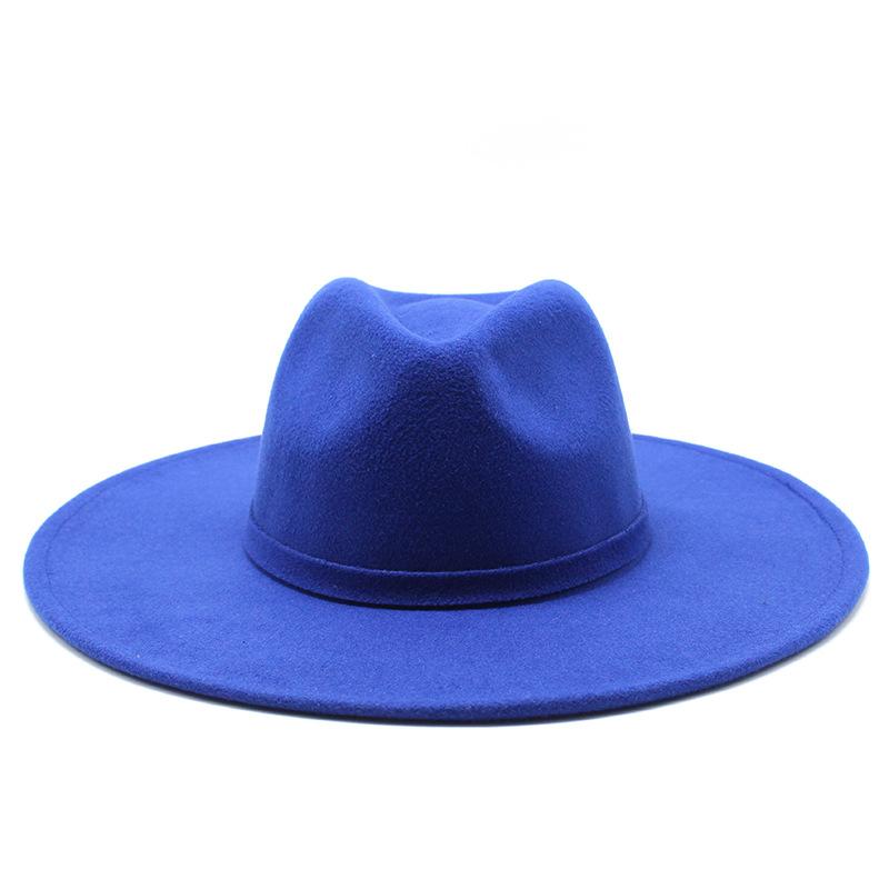 Мужская и женская большая шляпа с карнизом, модная шерстяная шляпа с каплями воды, британская шляпа